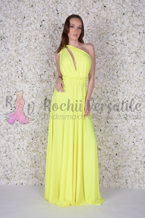 Rochie Versatila Galben Neon