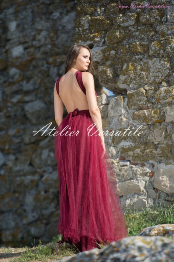 Rochie Versatila Tulle Bordo