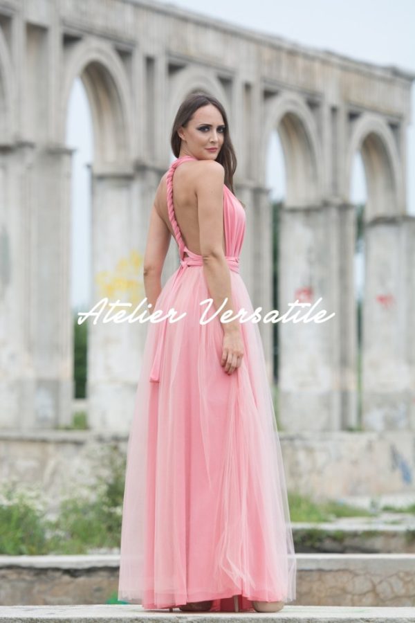 Rochie Versatila Tulle Piersica