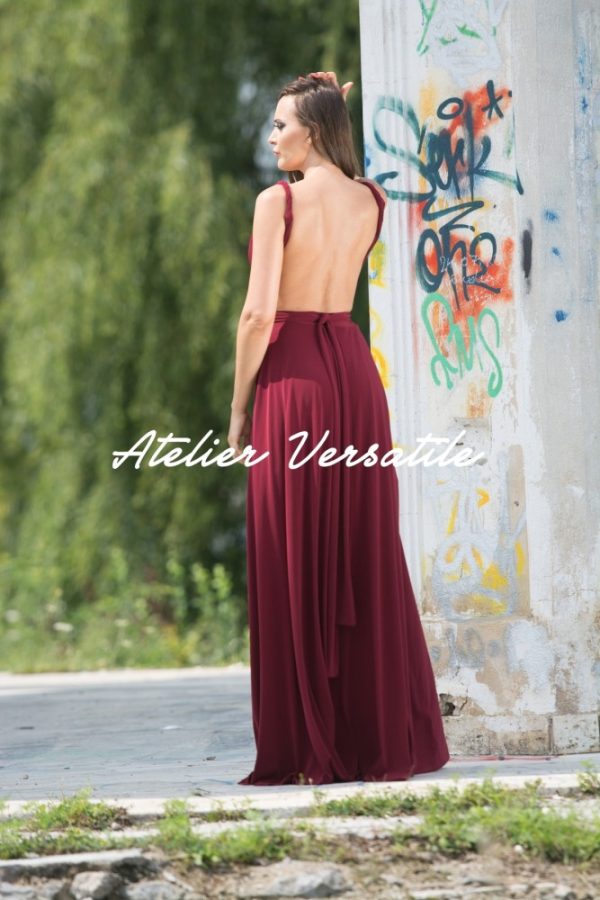 Rochie Versatila Glossy - Bordo