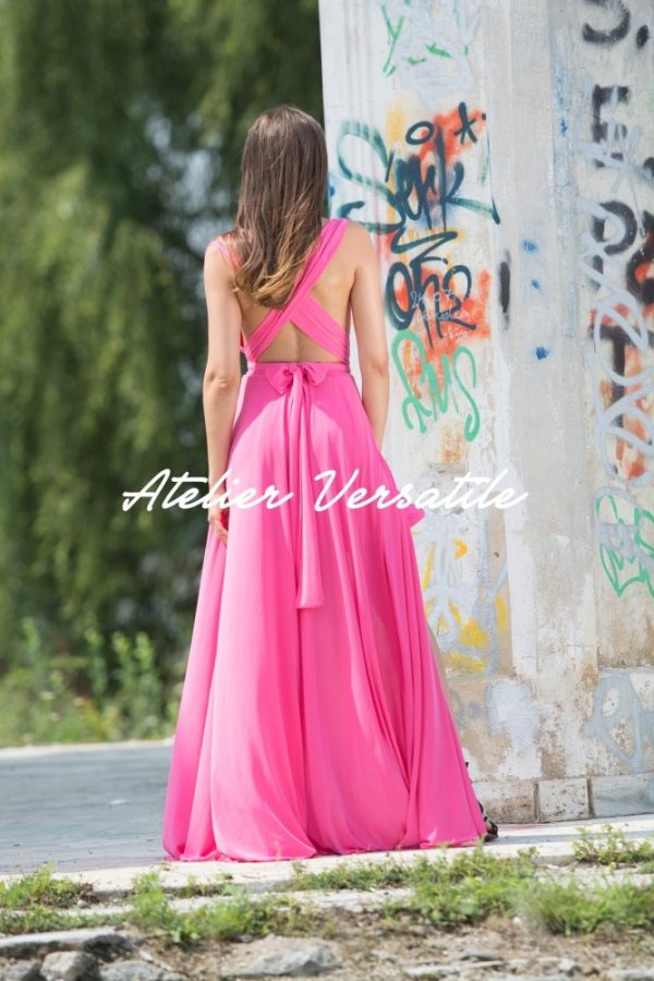 Rochie Versatila Glossy - Fuxia