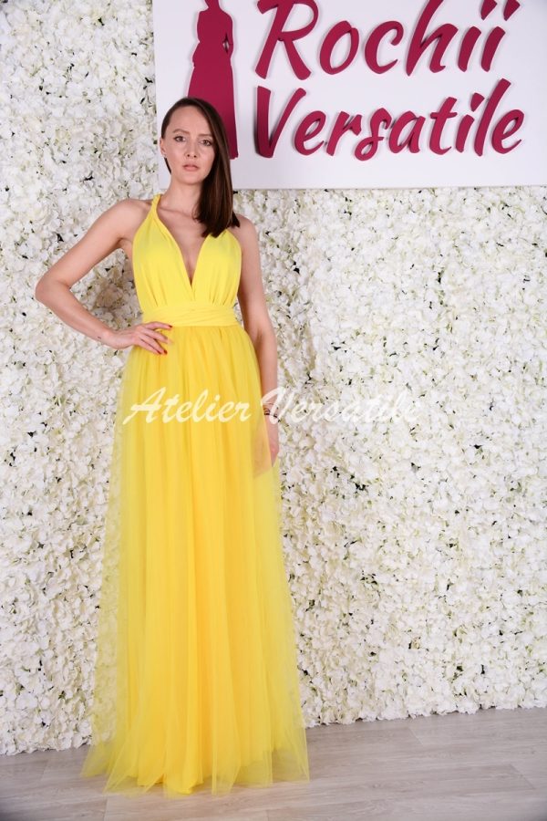 Rochie Versatila Tulle Galben