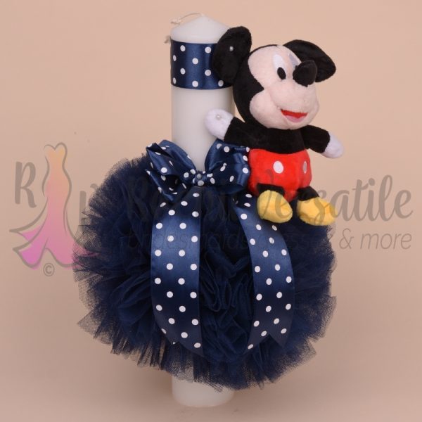 Lumanare Botez Bleumarin "Mickey Mouse"