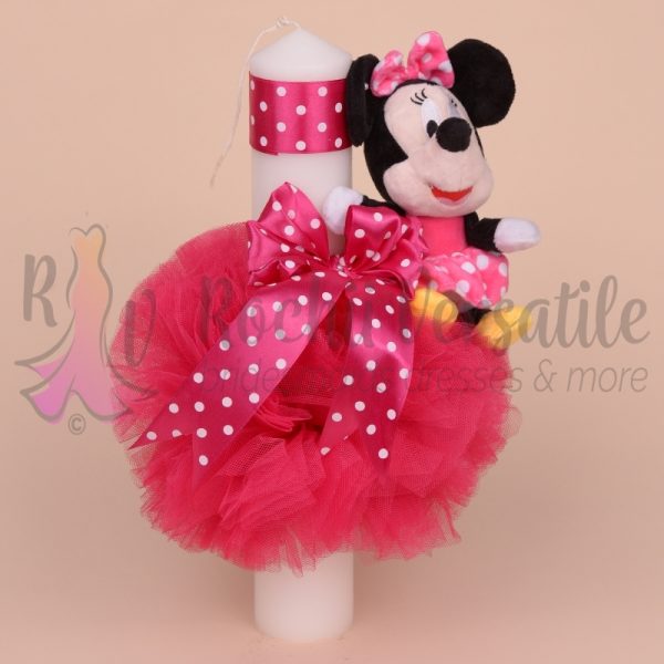 Lumanare Botez Fuxia "Minnie Mouse"