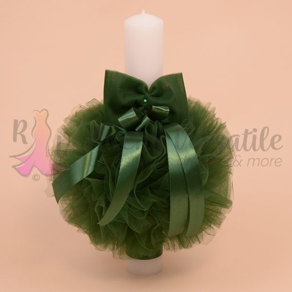 Lumanare Botez Tulle Verde