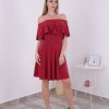 Rochie Eliza Scurta - Cranberry - imagine 4