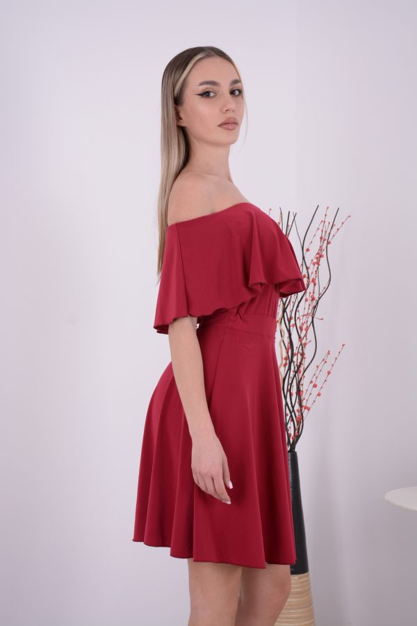 Rochie Eliza Scurta - Cranberry - imagine 2