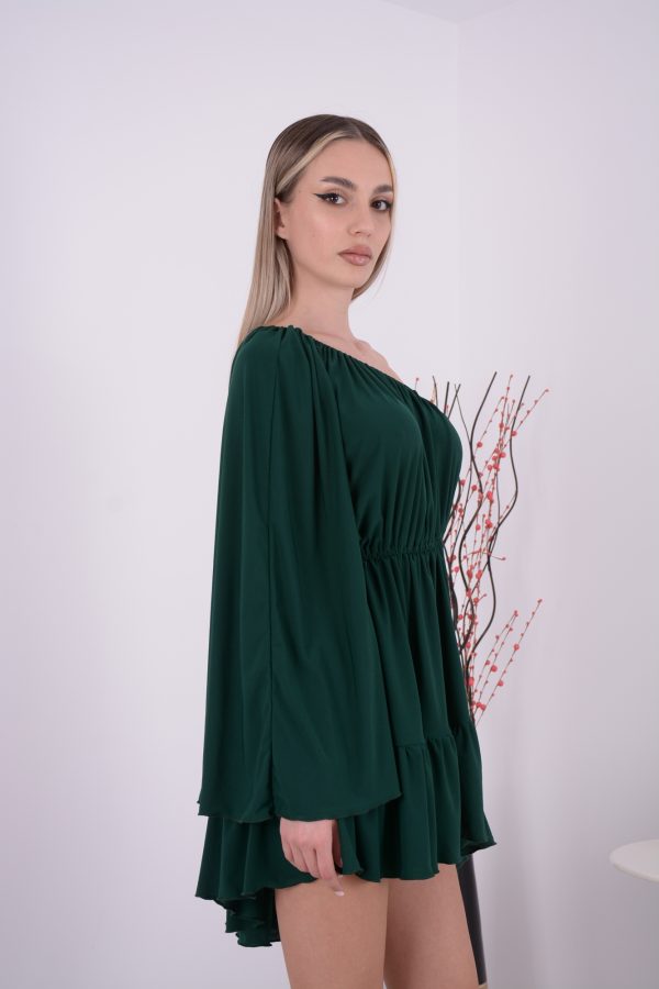 Rochie Scurta Amber - Verde Brad - imagine 2