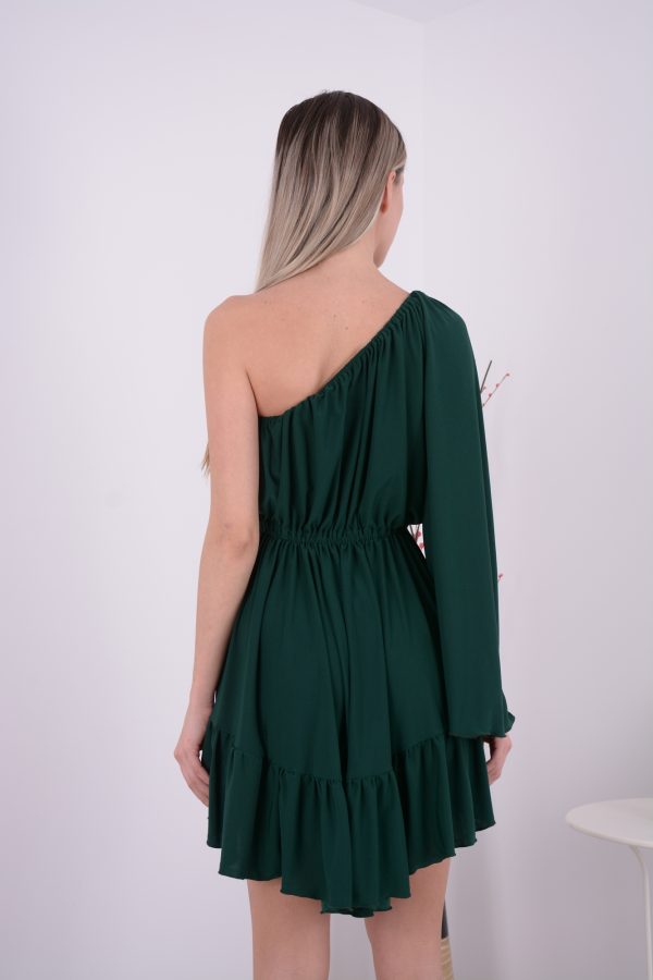 Rochie Scurta Amber - Verde Brad - imagine 4