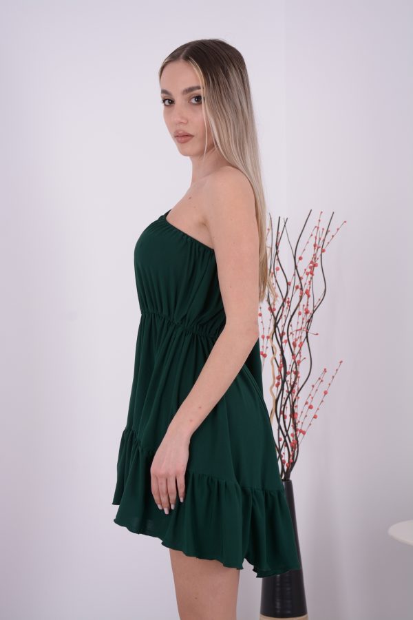 Rochie Scurta Amber - Verde Brad - imagine 3
